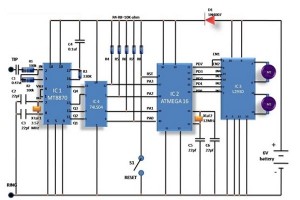 DTMF Based spy robot 4